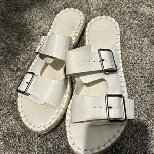 White sandals